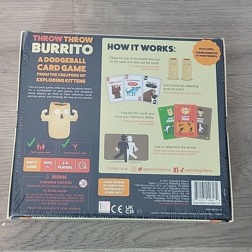 THROW THROW BURRITO board game new